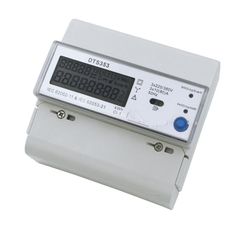 Dispositivo de medición montado trifásico con relé integrado de 90 A y protocolo Modbus y protocolo 645